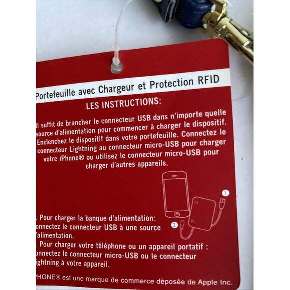 COPY - Tri-Coastal Handbags Charging Wallet RFID Protection Navy Blue iPhone An… - Picture 3 of 7